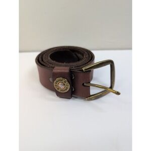 12 Gauge Shotgun Shell Conchos Genuine Full Grain Leather Belt 1-3/8" Wide